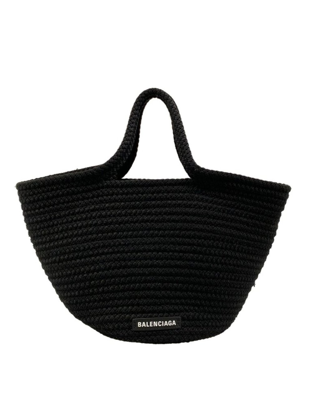 Balenciaga Tote Bag Ibiza Medium Basket Black Leather